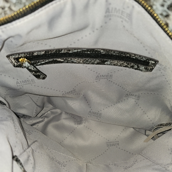 NWT Aimee Kestenberg "Night is Young" Hobo bag - Grey snakeskin DISCONTINUED - Picture 8 of 14